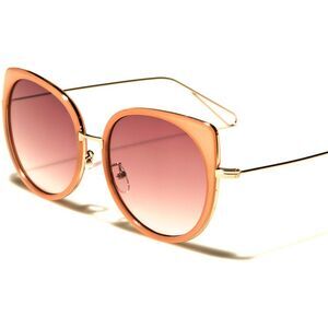 Designer Celebrity Fashion Elegant Foxy Womens Pink & Gold Cat Eye Sunglasses